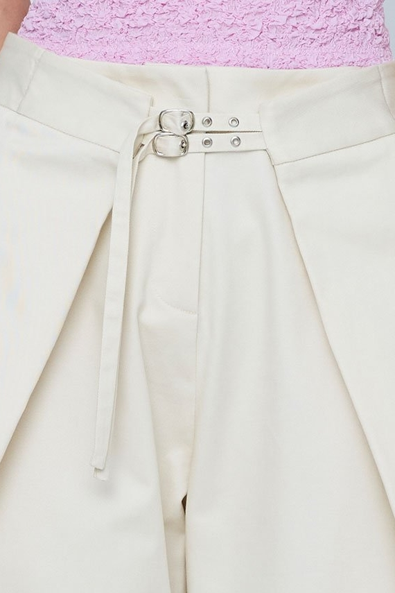 Anser Wide Leg Buckle Pants-ROVOLE