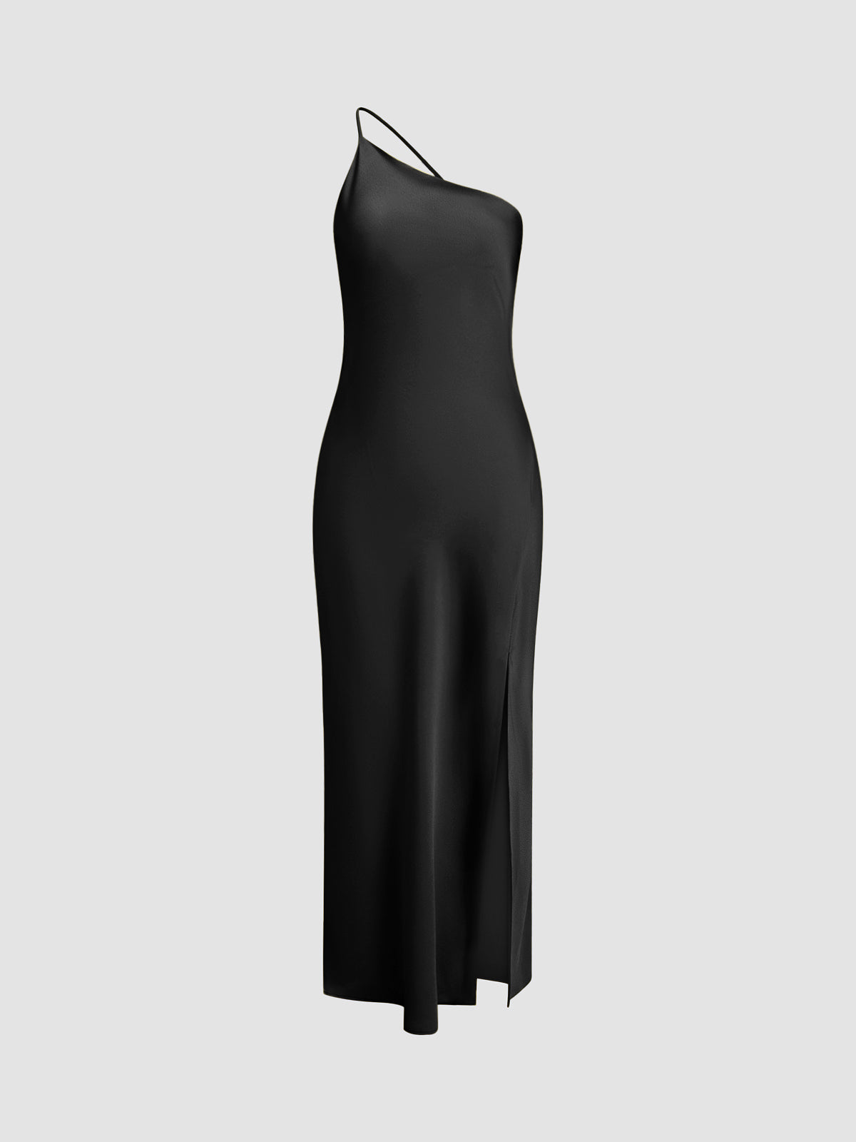 Moonlight Open Back Satin Slit Long Dress-Massicos
