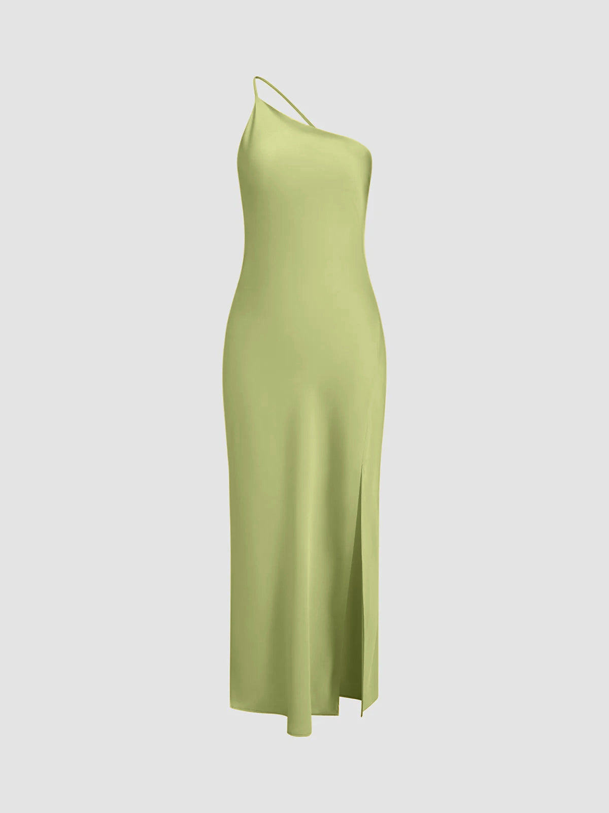 Moonlight Open Back Satin Slit Long Dress-Massicos