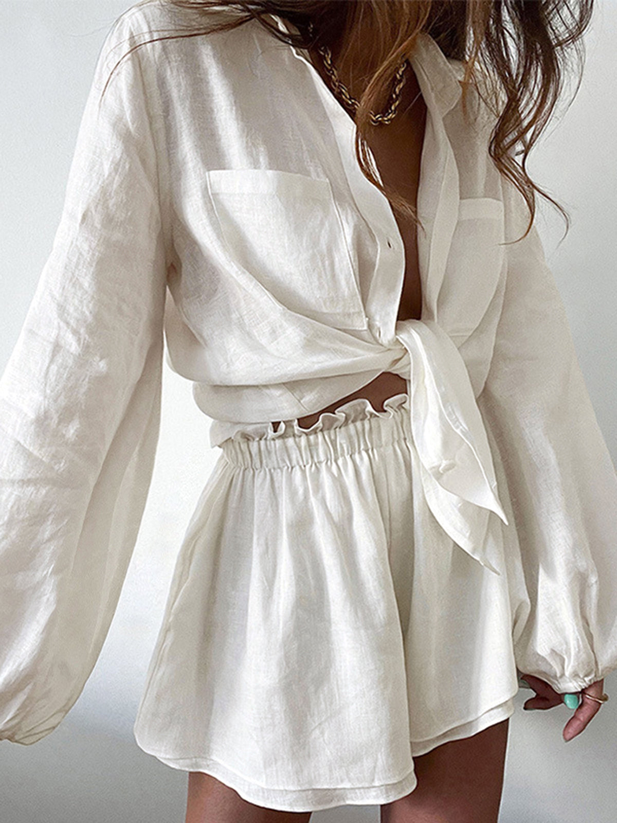 Aegean Two Piece Double Lined Shorts Set-Massicos