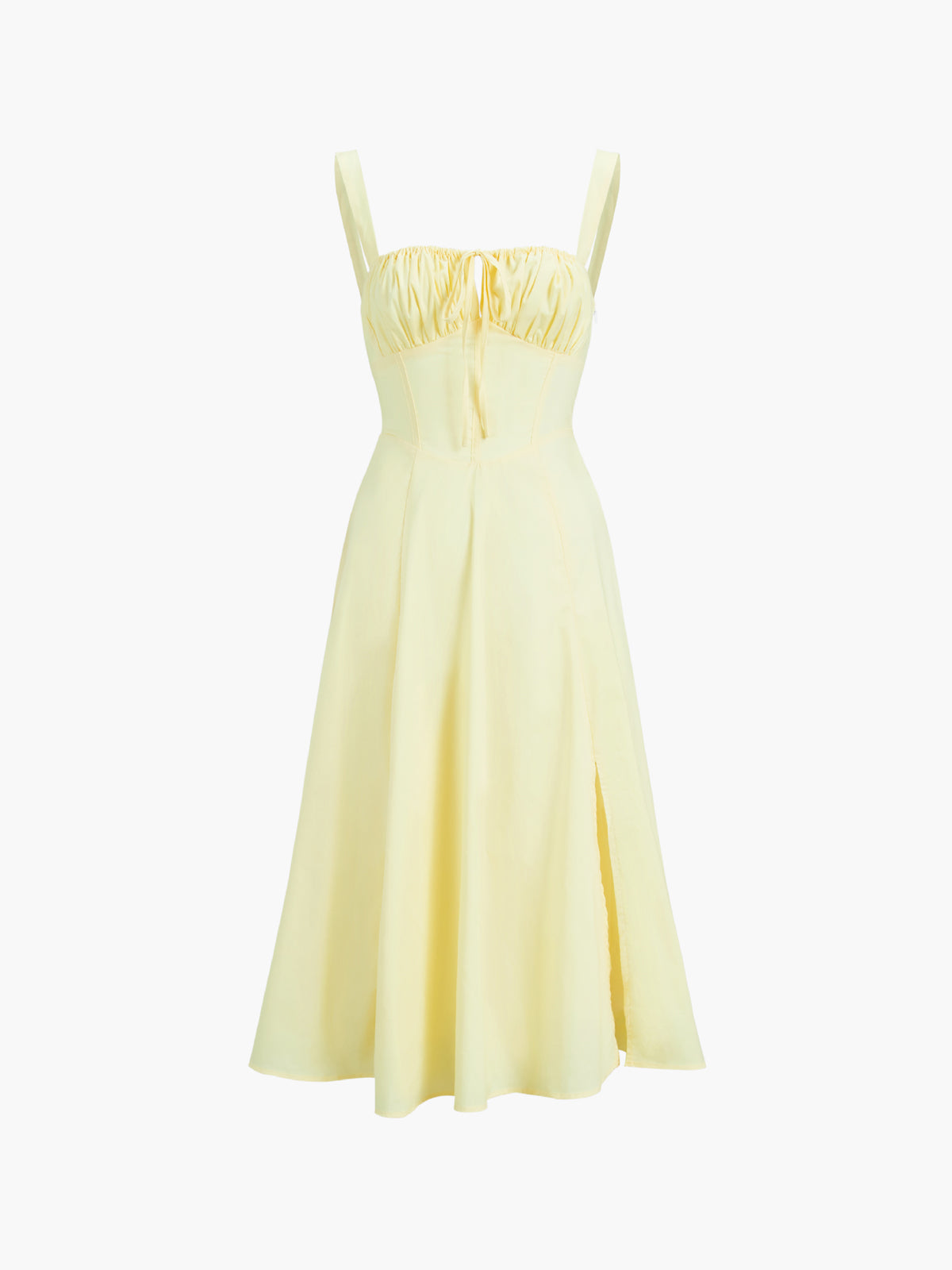 Ruched Cup Detail Long Sundress-Massicos