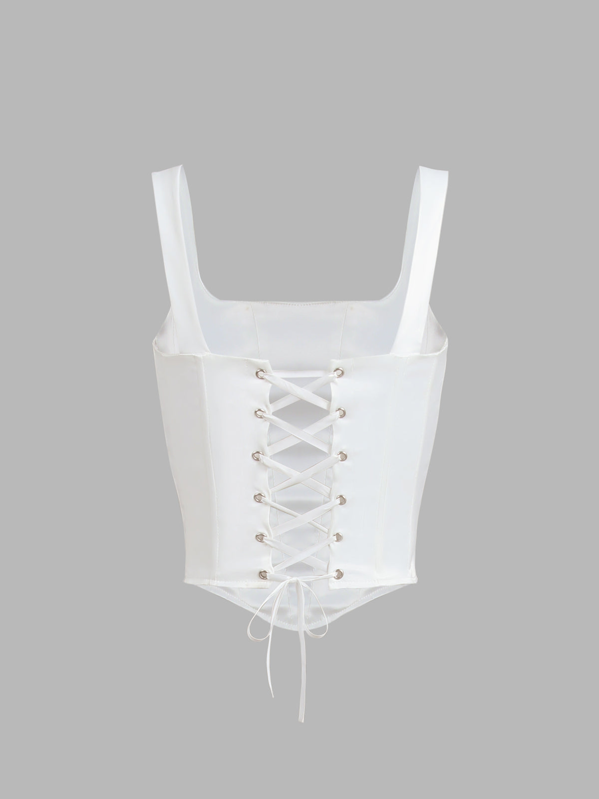 Ivory Glow Tied Crop Corset Top-Massicos