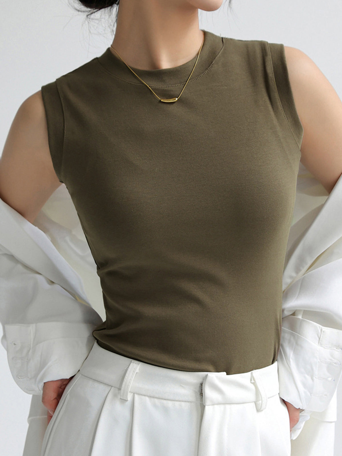 Everyday Cotton Tank Top-Massicos