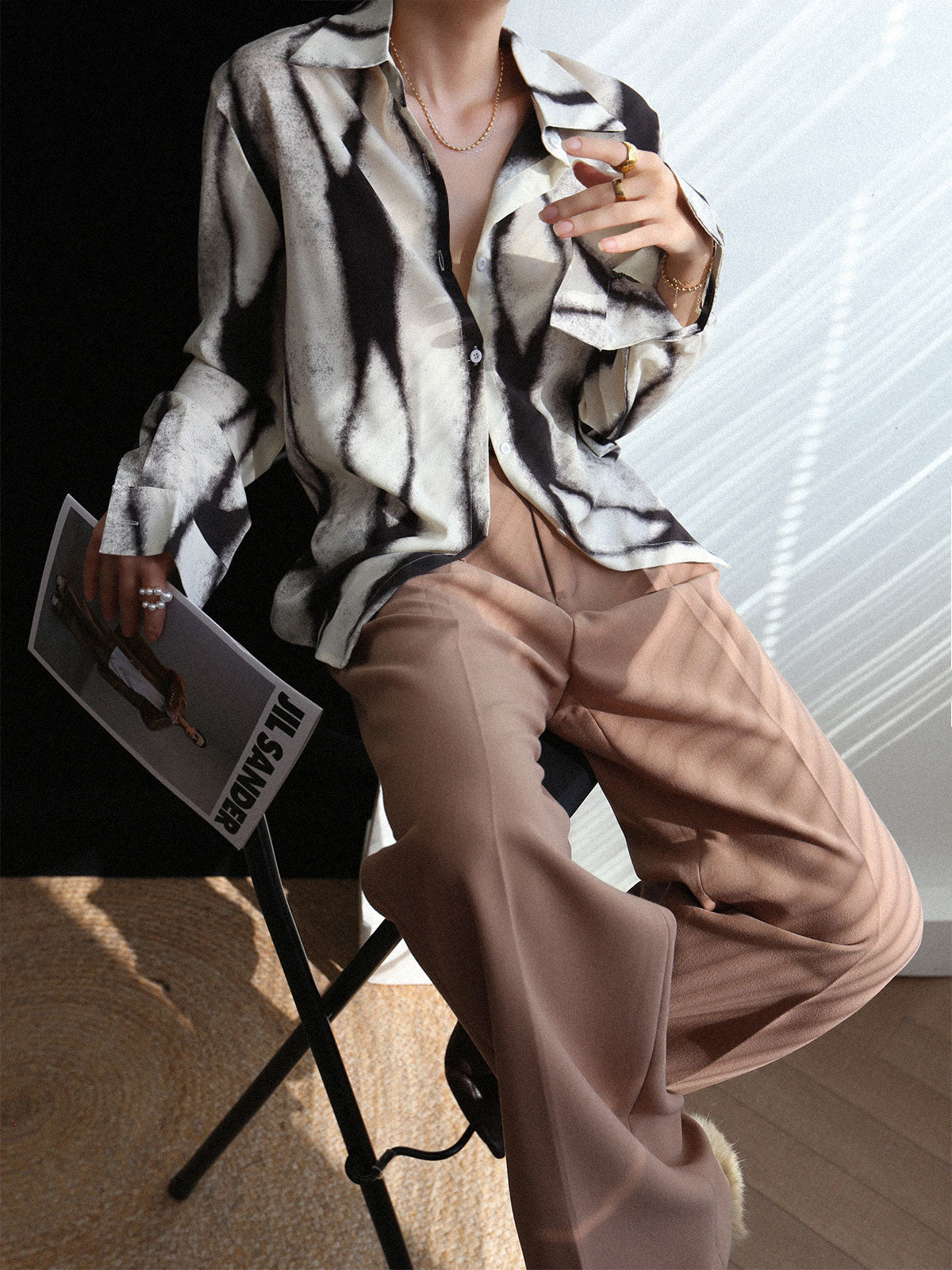 Tie Dye Oversized Button Down Shirt-Massicos