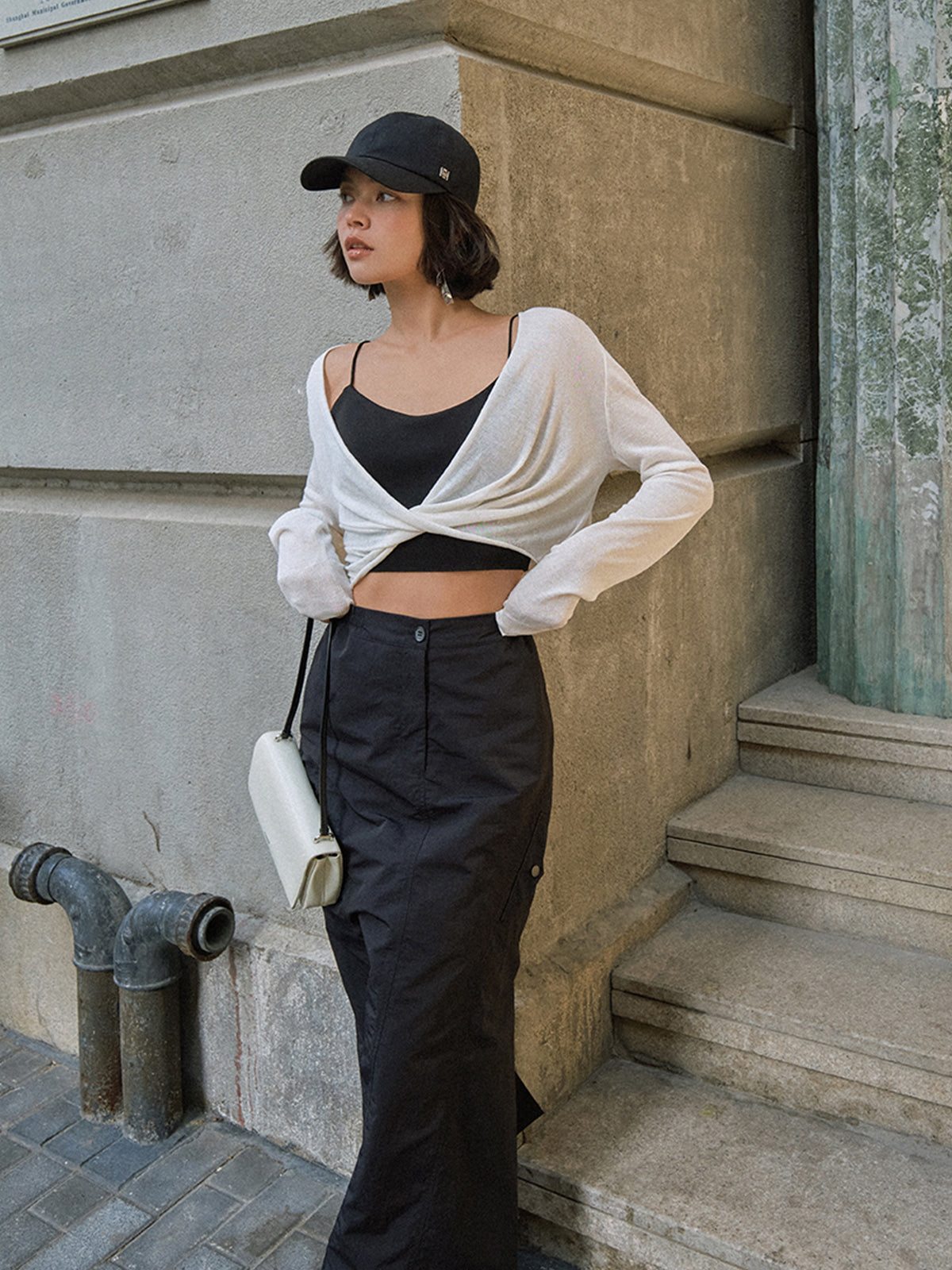 Twist Cover Up Crop Knit Top-Massicos