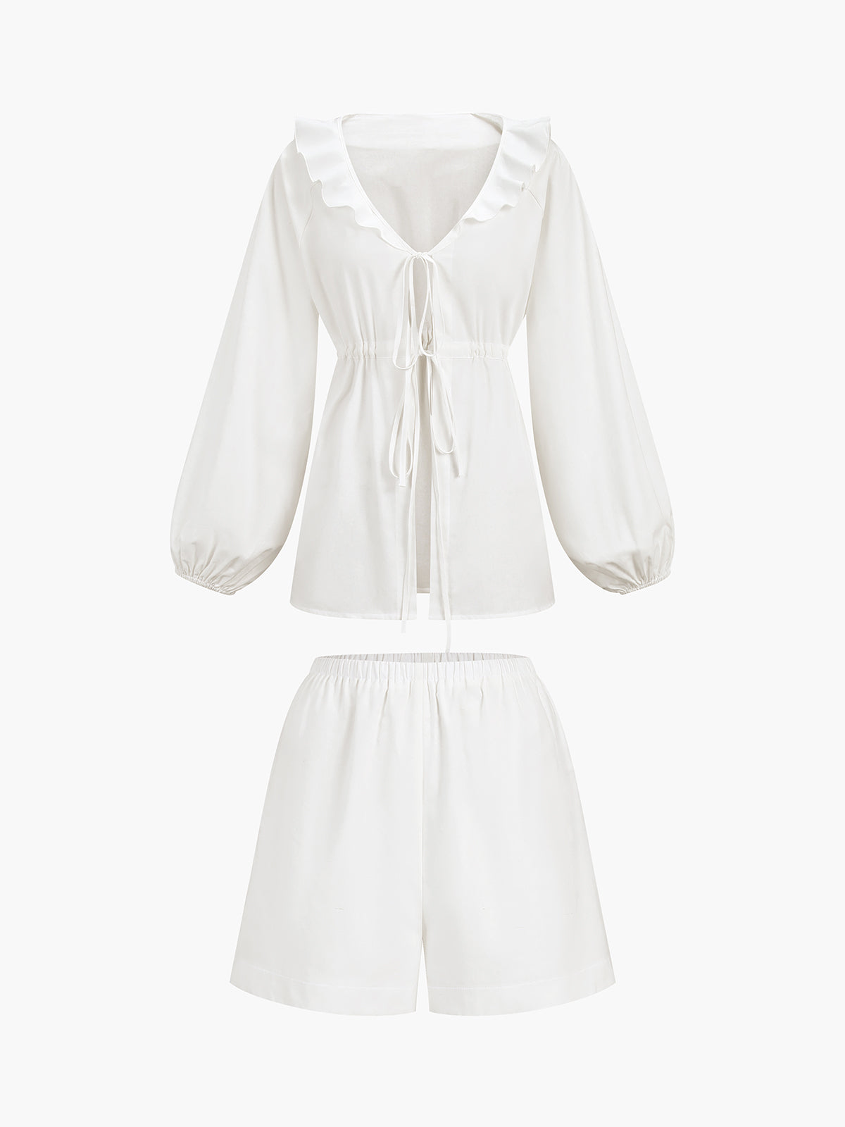 Cotton & Linen Cowgirl Melody Two Piece Shorts Set-Massicos