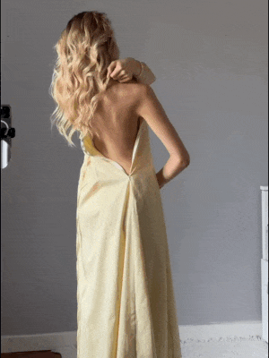 Ruched Cup Detail Long Sundress-Massicos