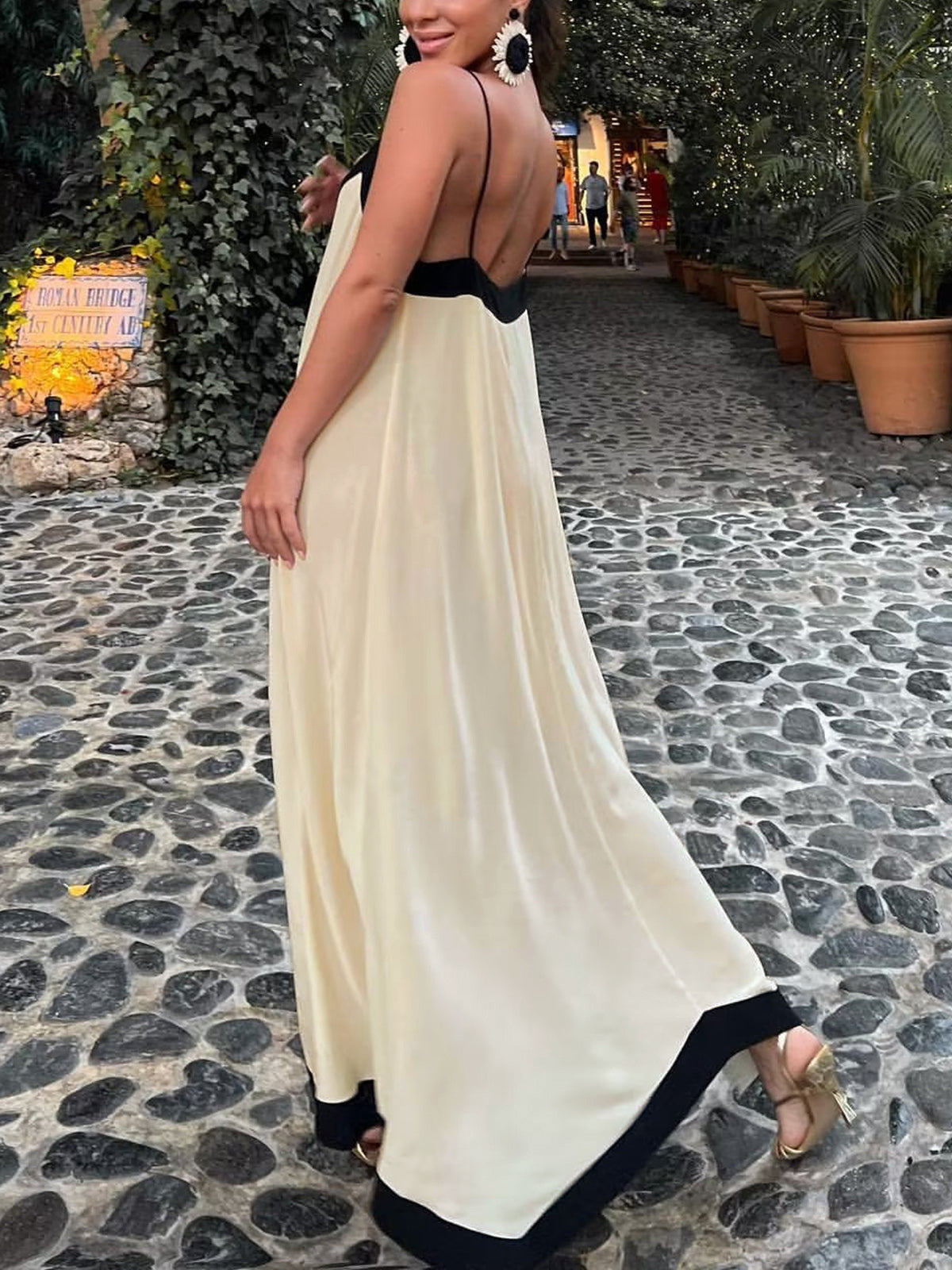Sicily Old Money Aesthetics Slip Long Dress-Massicos