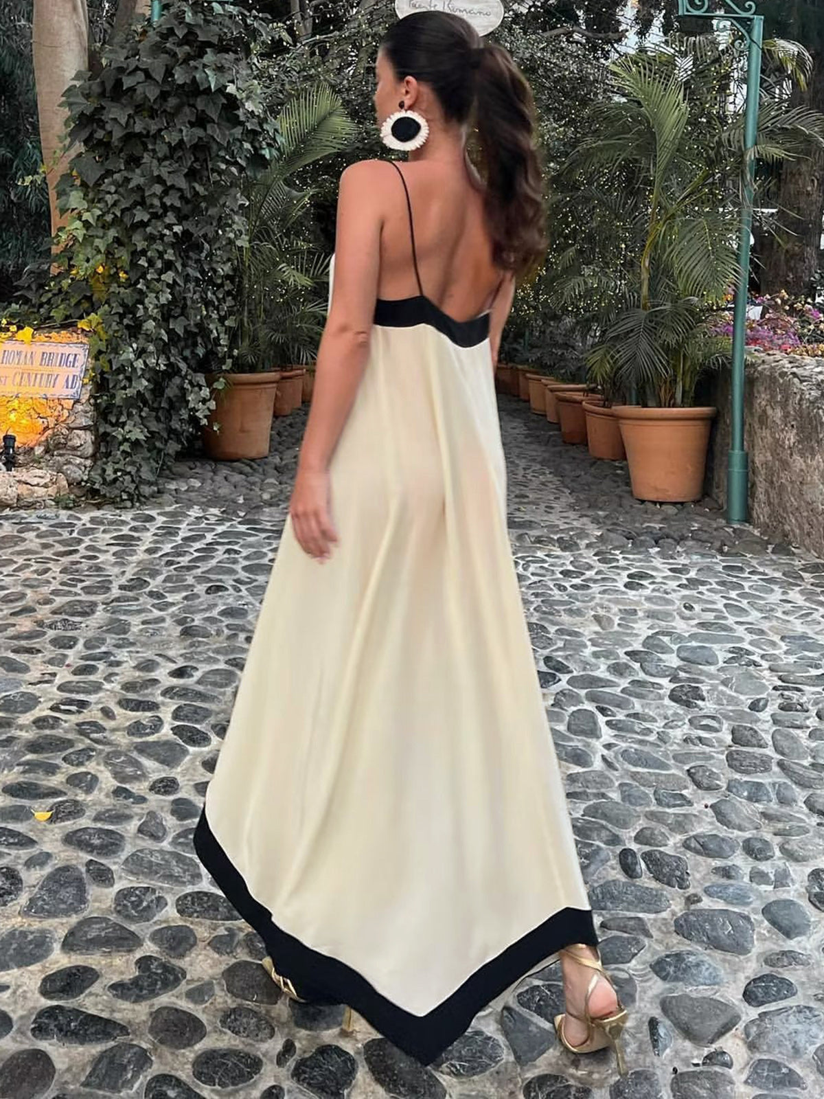 Sicily Old Money Aesthetics Slip Long Dress-Massicos