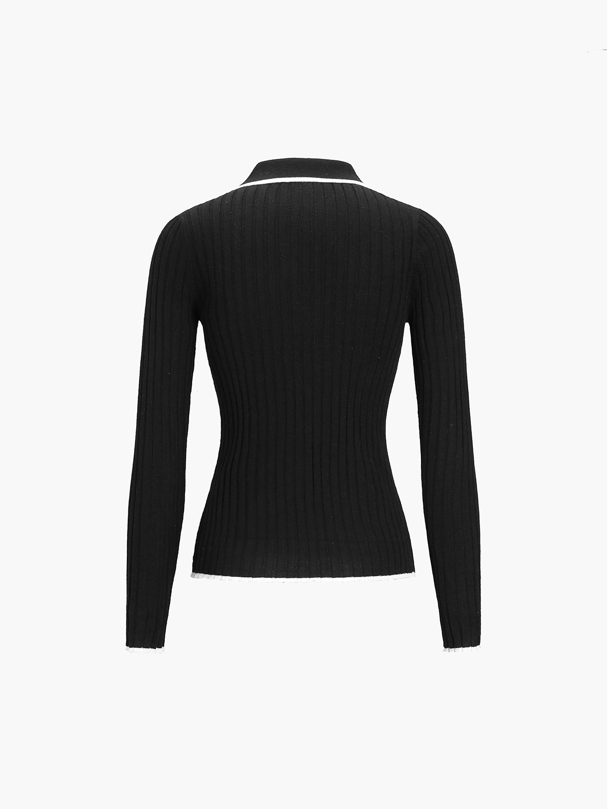 Old Money Aesthetics Polo Knit Top-Massicos