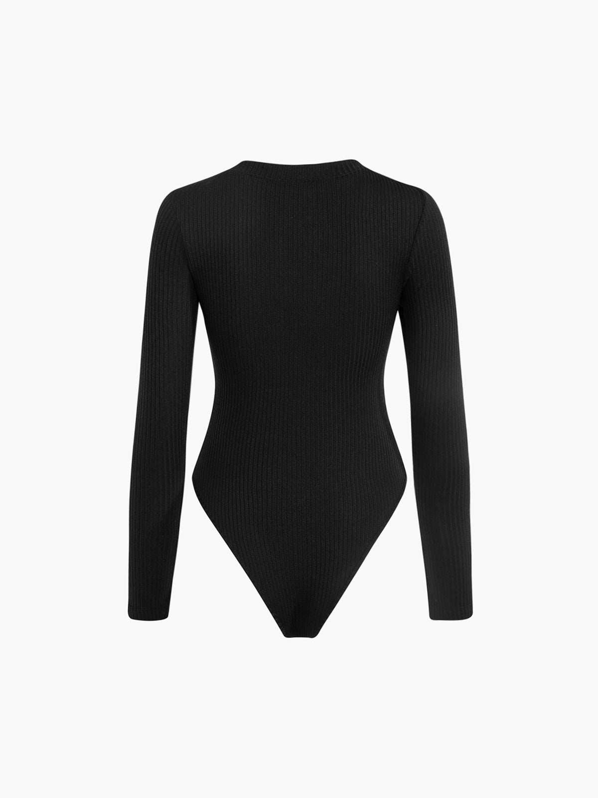 Button Down Rib Long Sleeve Bodysuit-Massicos