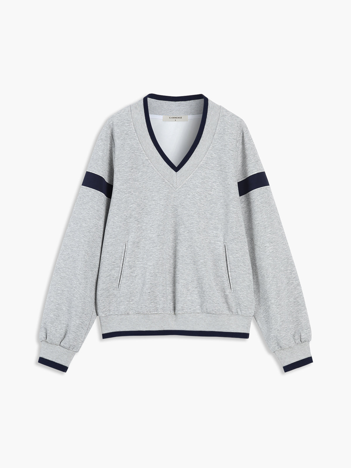 Contrast Trim Oversized Sweatshirt-Massicos