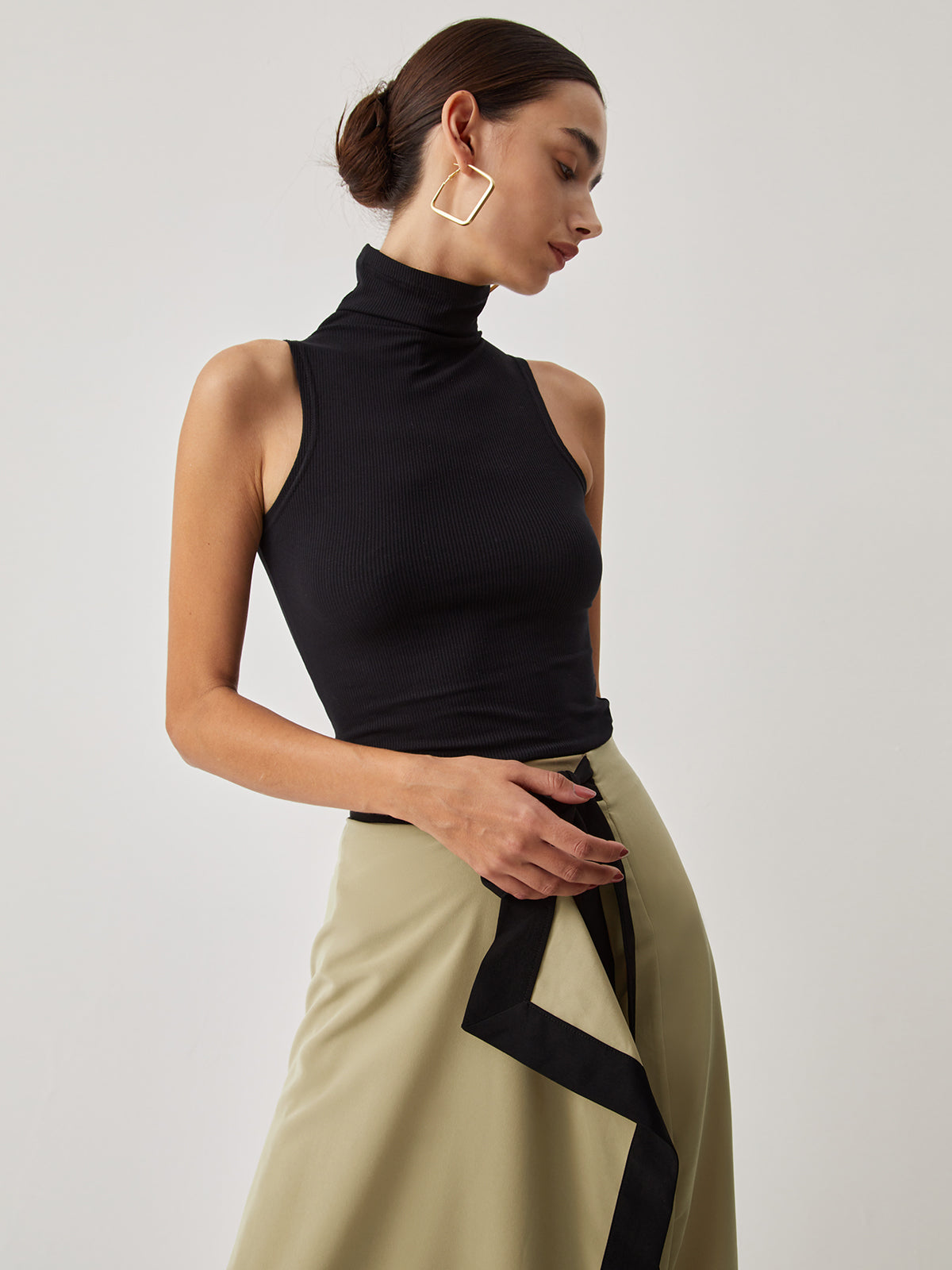 Turtleneck Rib Top-Massicos