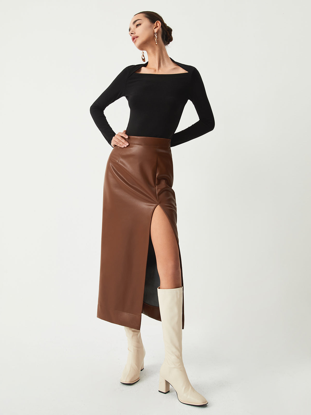 Solid Long Sleeve Shirt-Massicos