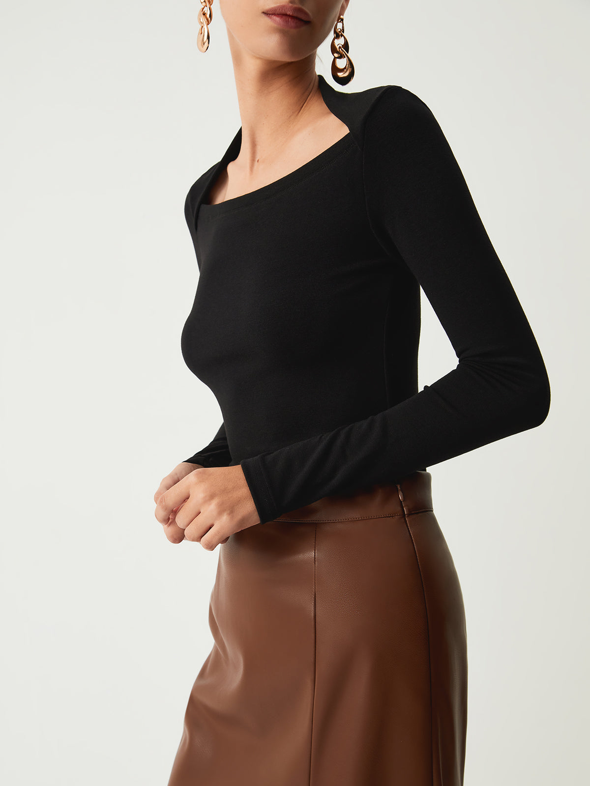 Solid Long Sleeve Shirt-Massicos