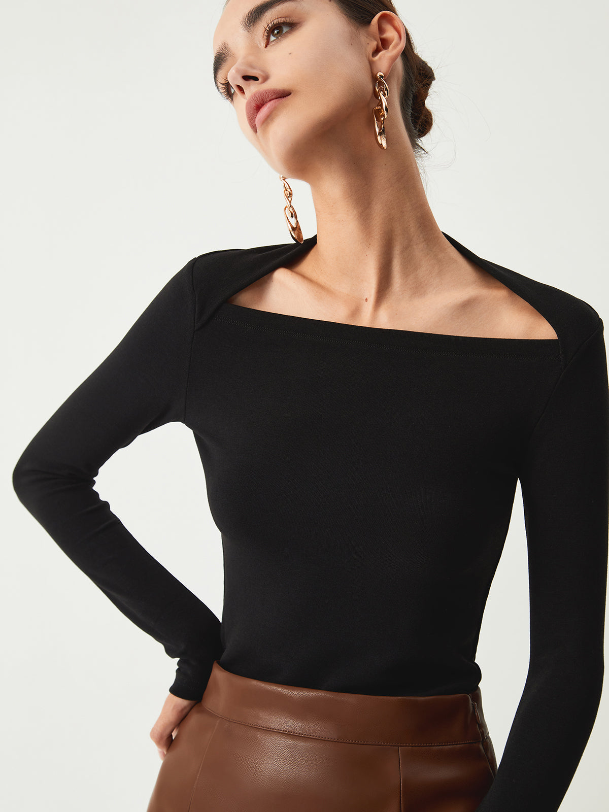 Solid Long Sleeve Shirt-Massicos