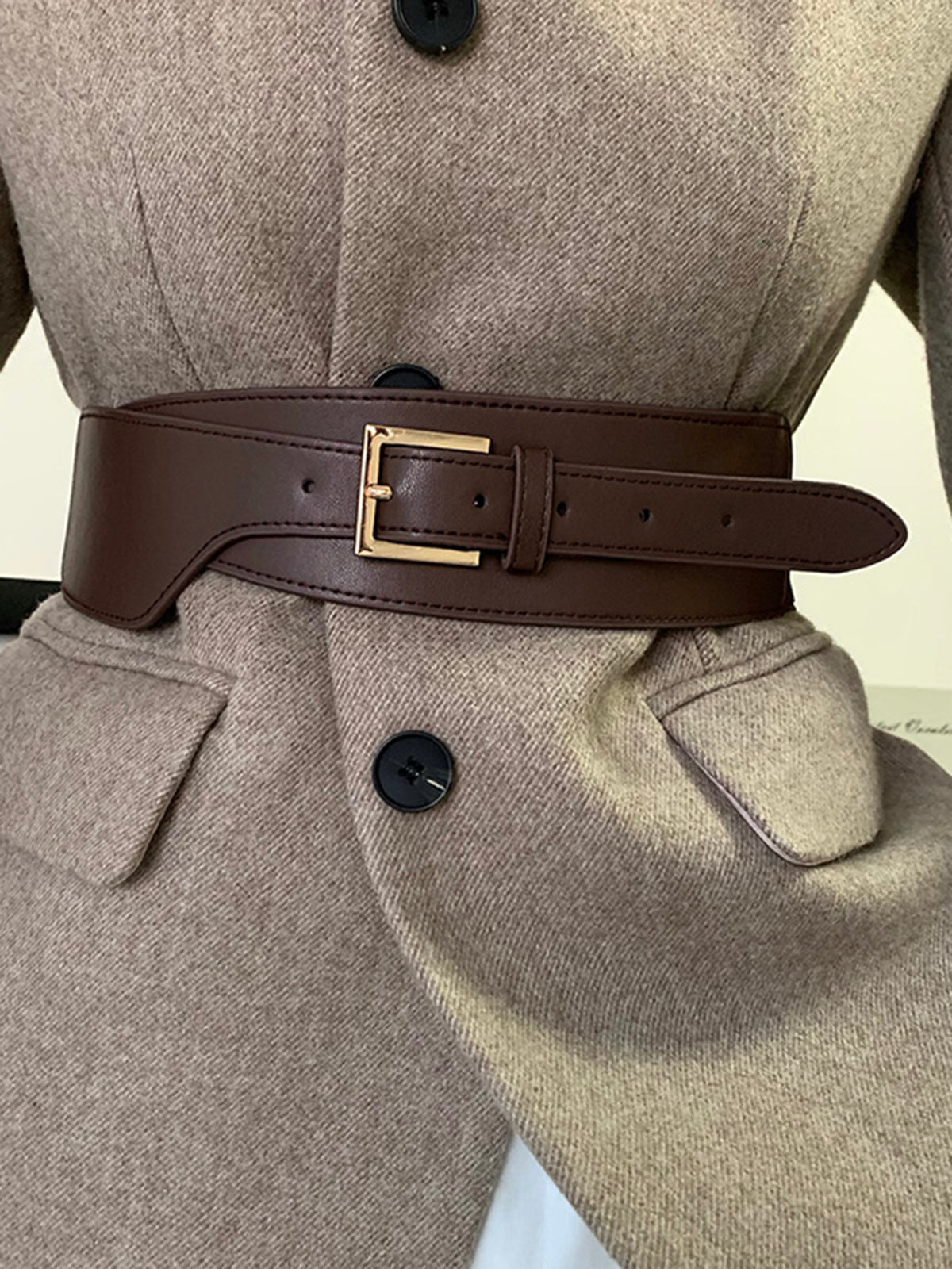 Asymmetric Leather Belt-Massicos