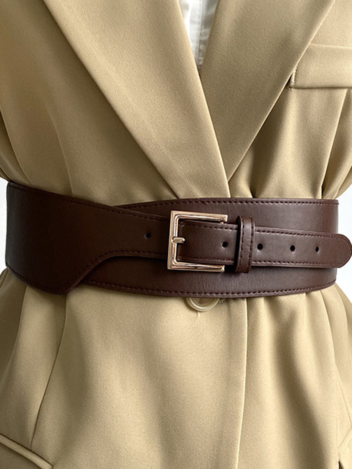 Asymmetric Leather Belt-Massicos