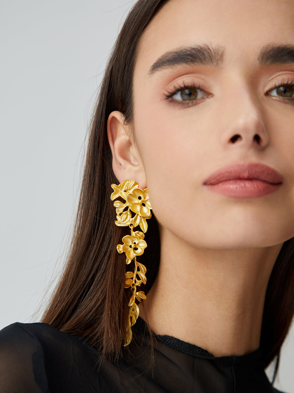 Floral Fringed Earrings-Massicos