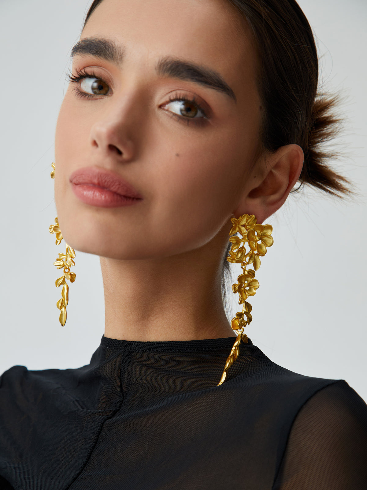 Floral Fringed Earrings-Massicos
