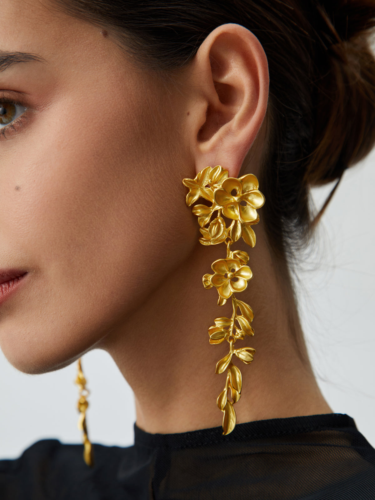 Floral Fringed Earrings-Massicos