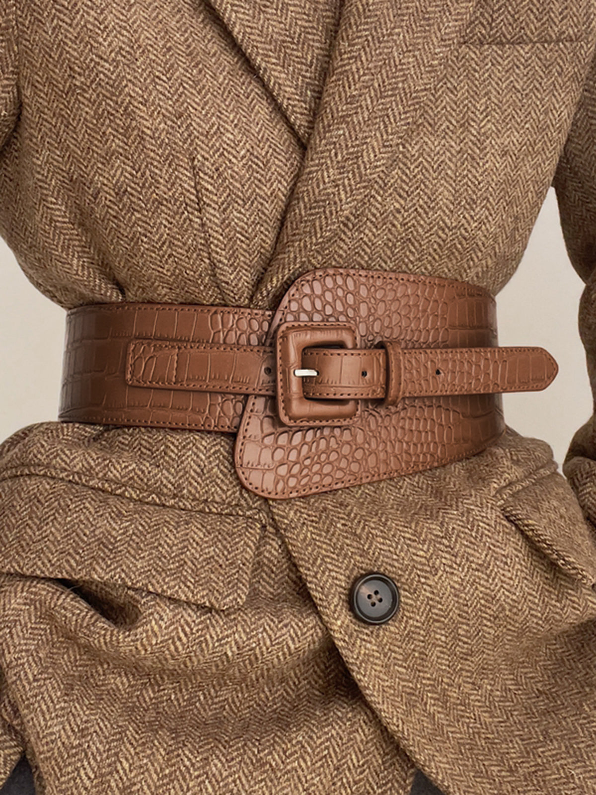 Snakeskin Leather Belt-Massicos