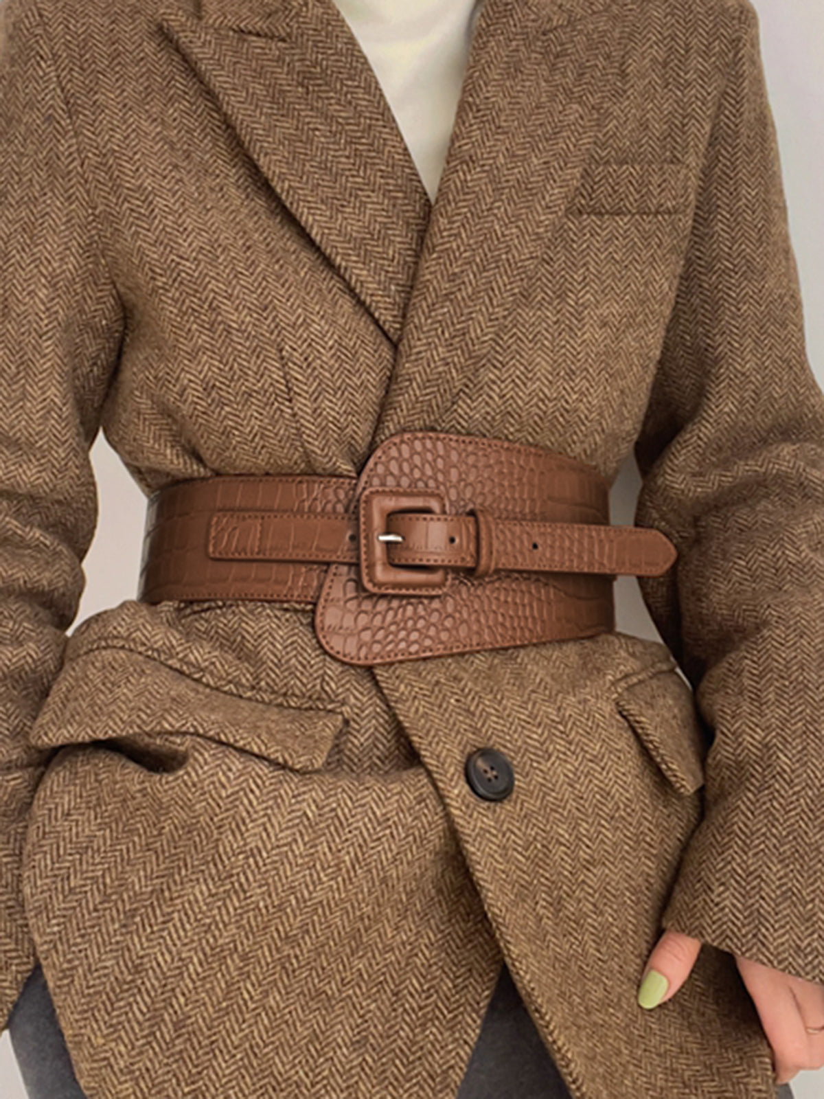 Snakeskin Leather Belt-Massicos
