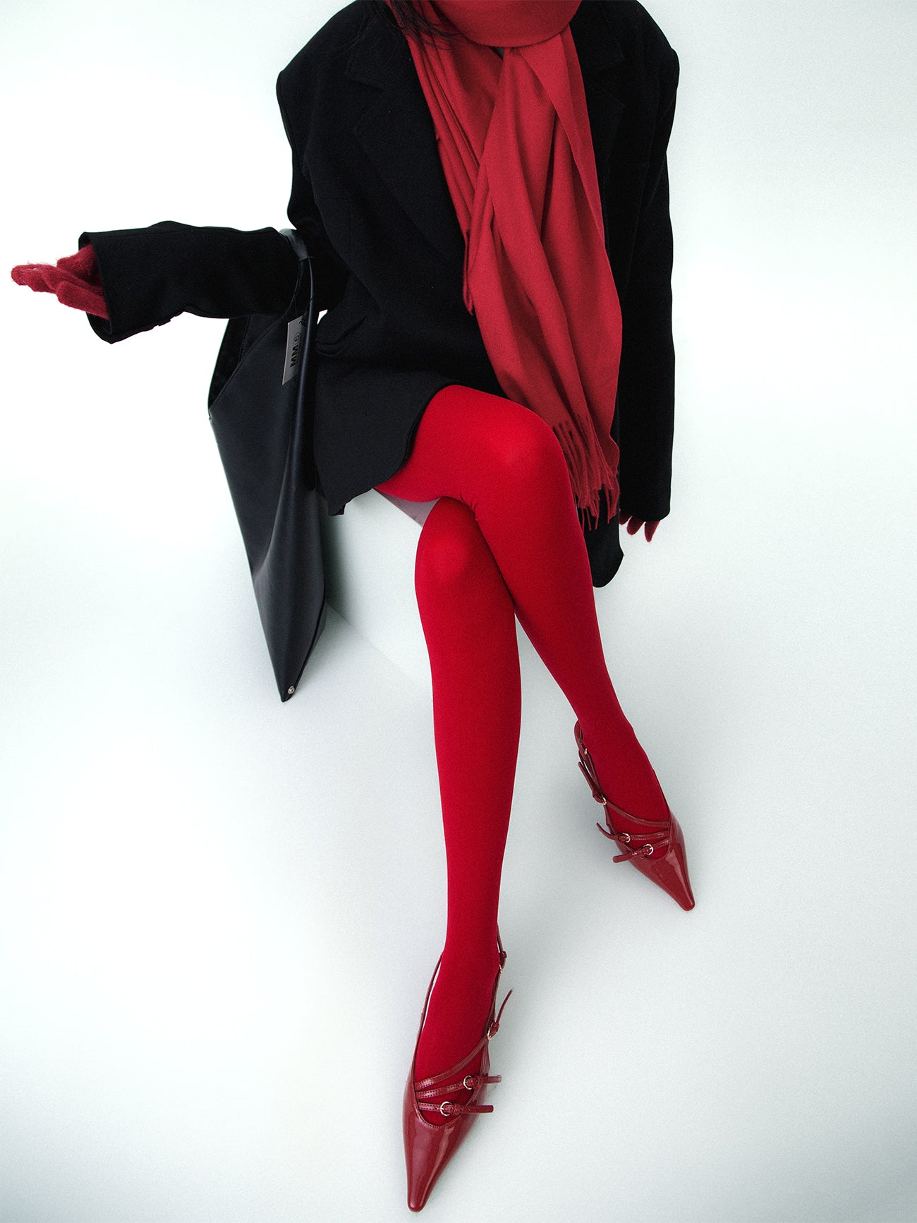 Solid Velvet Tights-Massicos