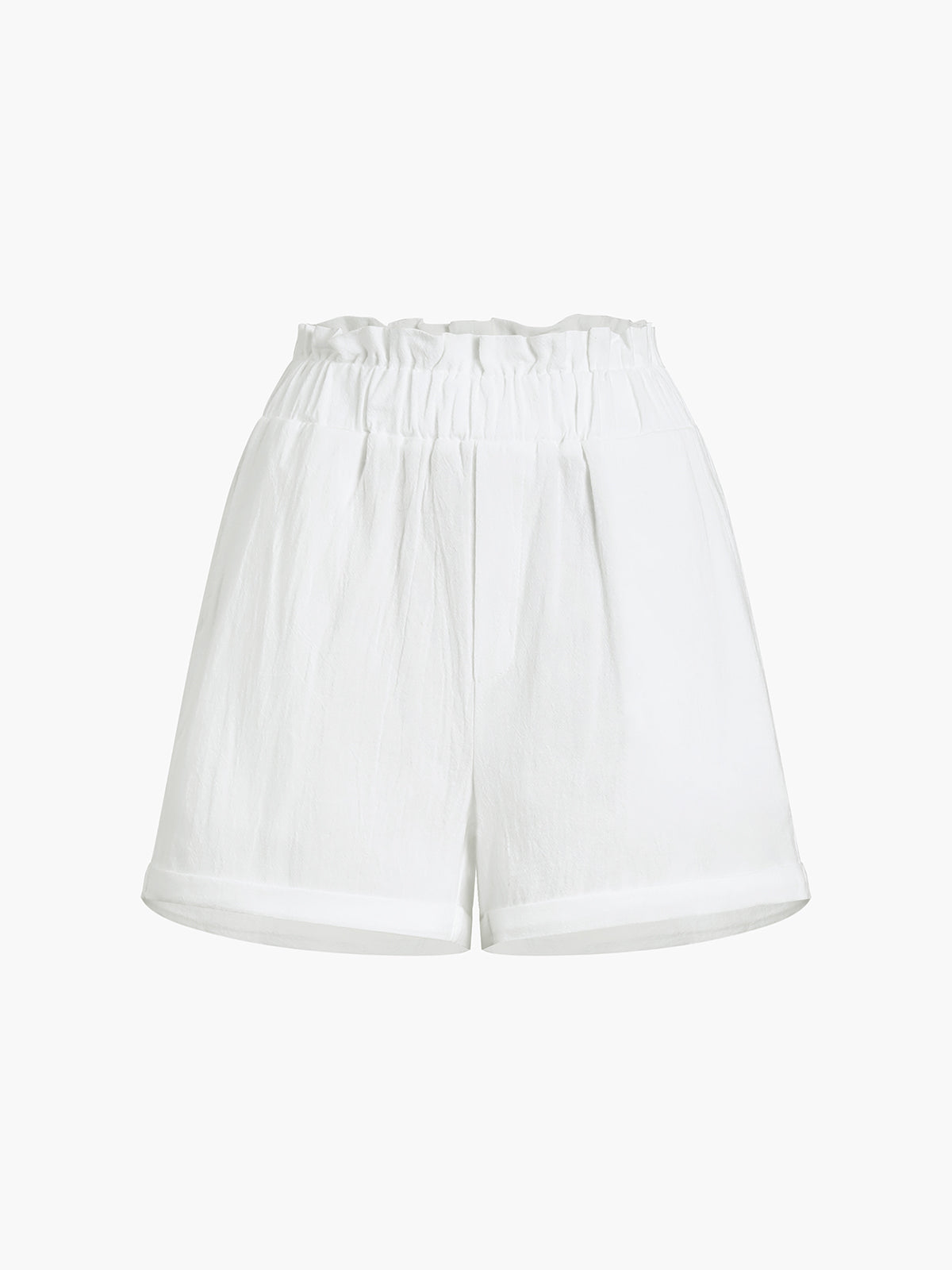Solid Cotton Ruffle Shorts Sets-Massicos