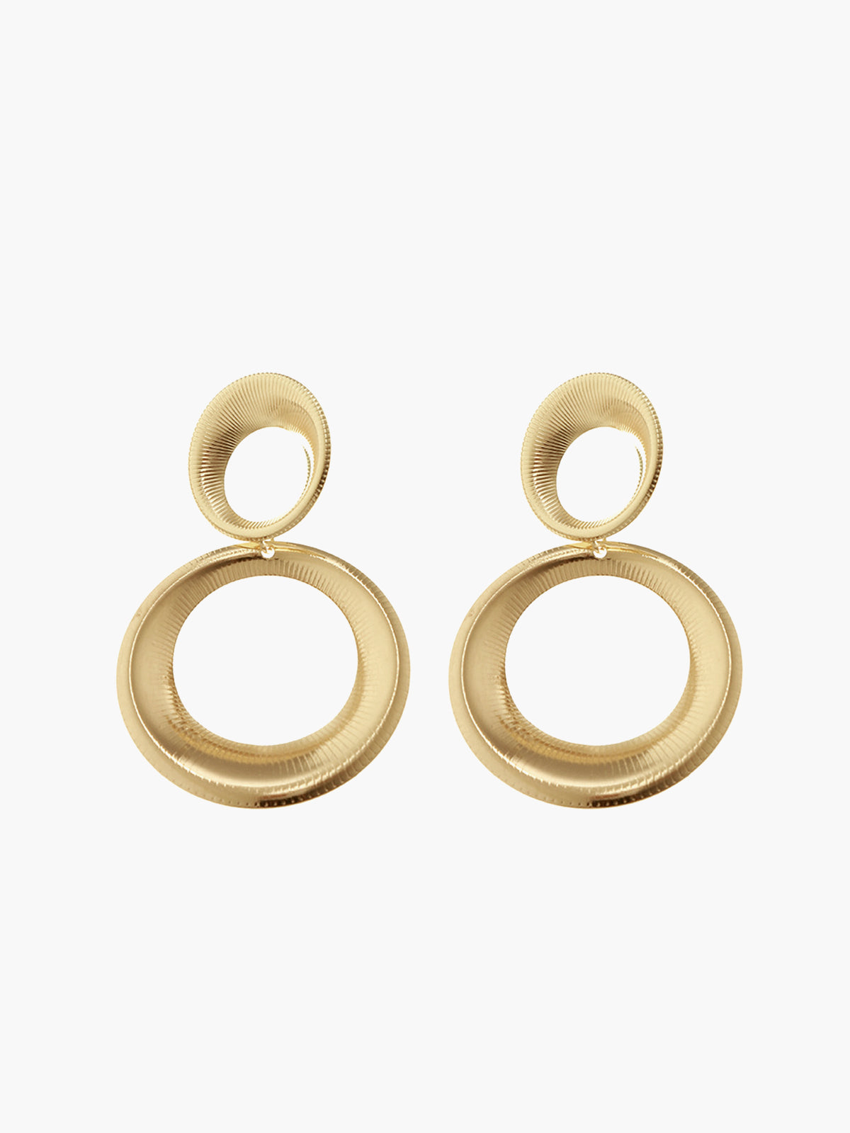 Vintage Round  Bold Pendant Earrings-Massicos