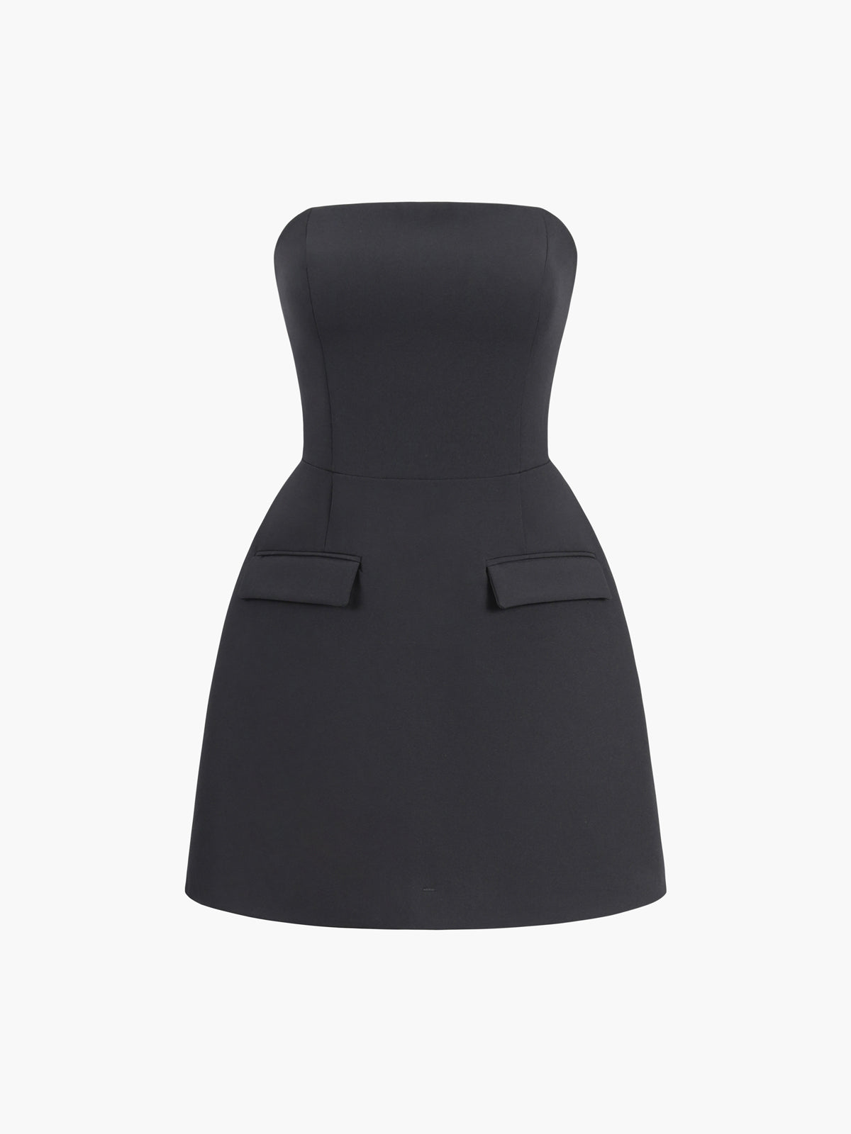 Solid Tube Mini Dress-Massicos