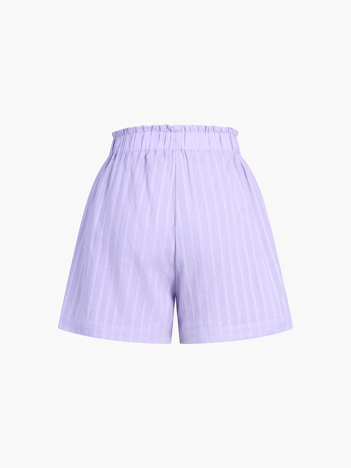 Pure Cotton Pinstripe Long-Sleeve Shorts Set-Massicos