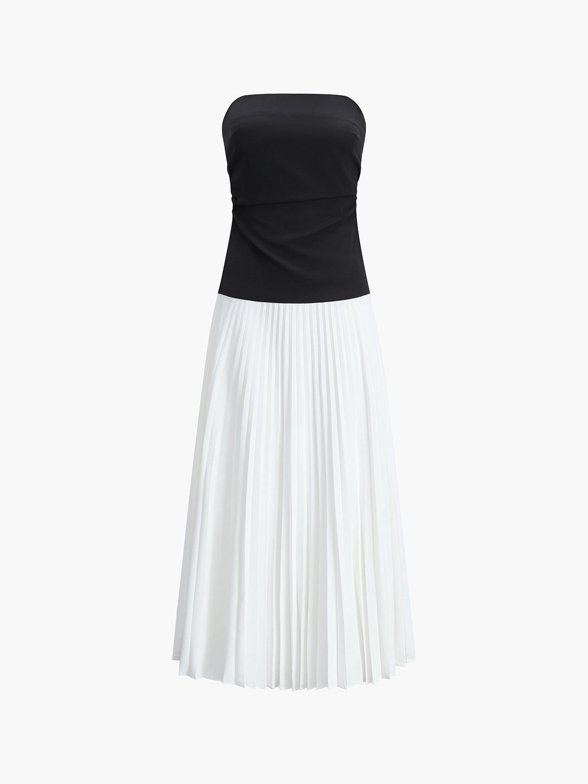 Sleeveless Pleated Long Dress-Massicos