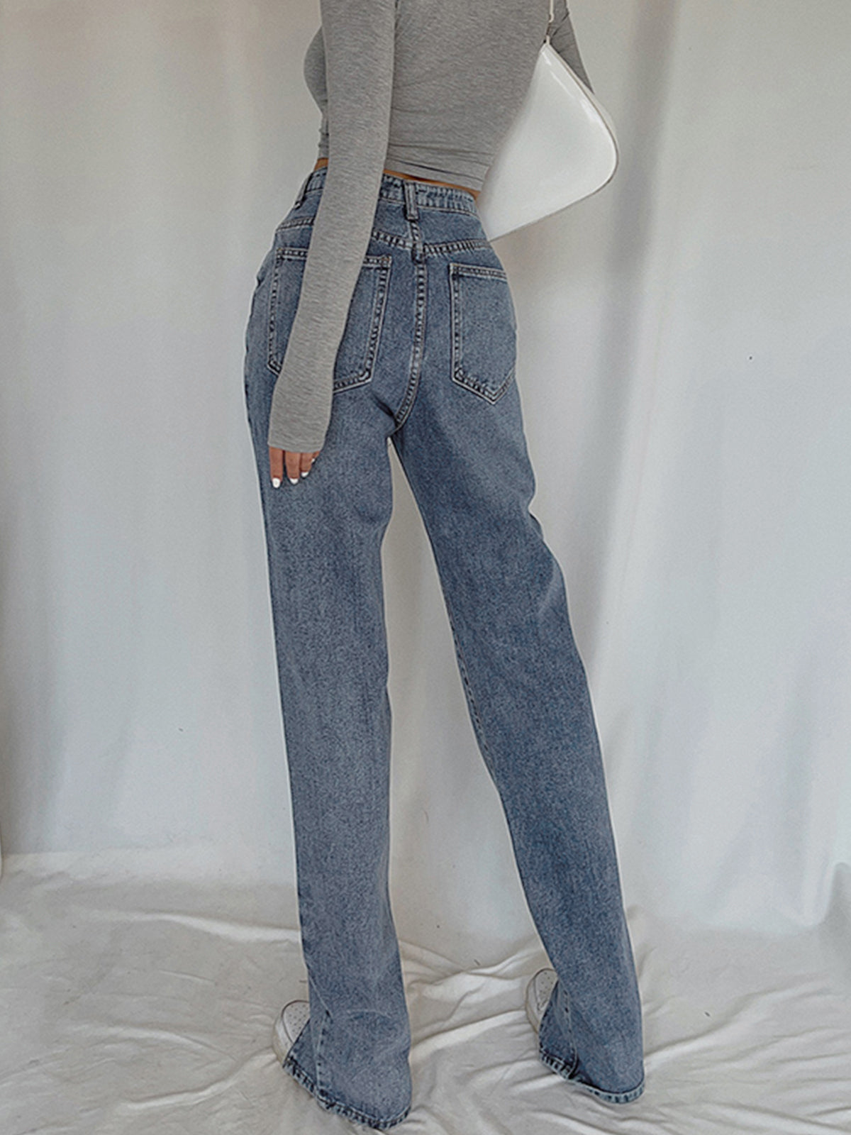 Classic Straight Leg Jeans-Massicos