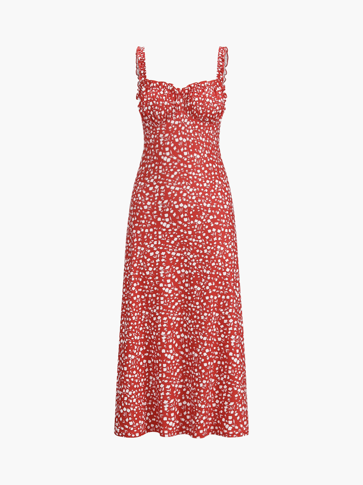 Cami Floral Bohemian Vacation Midi Dress-Massicos