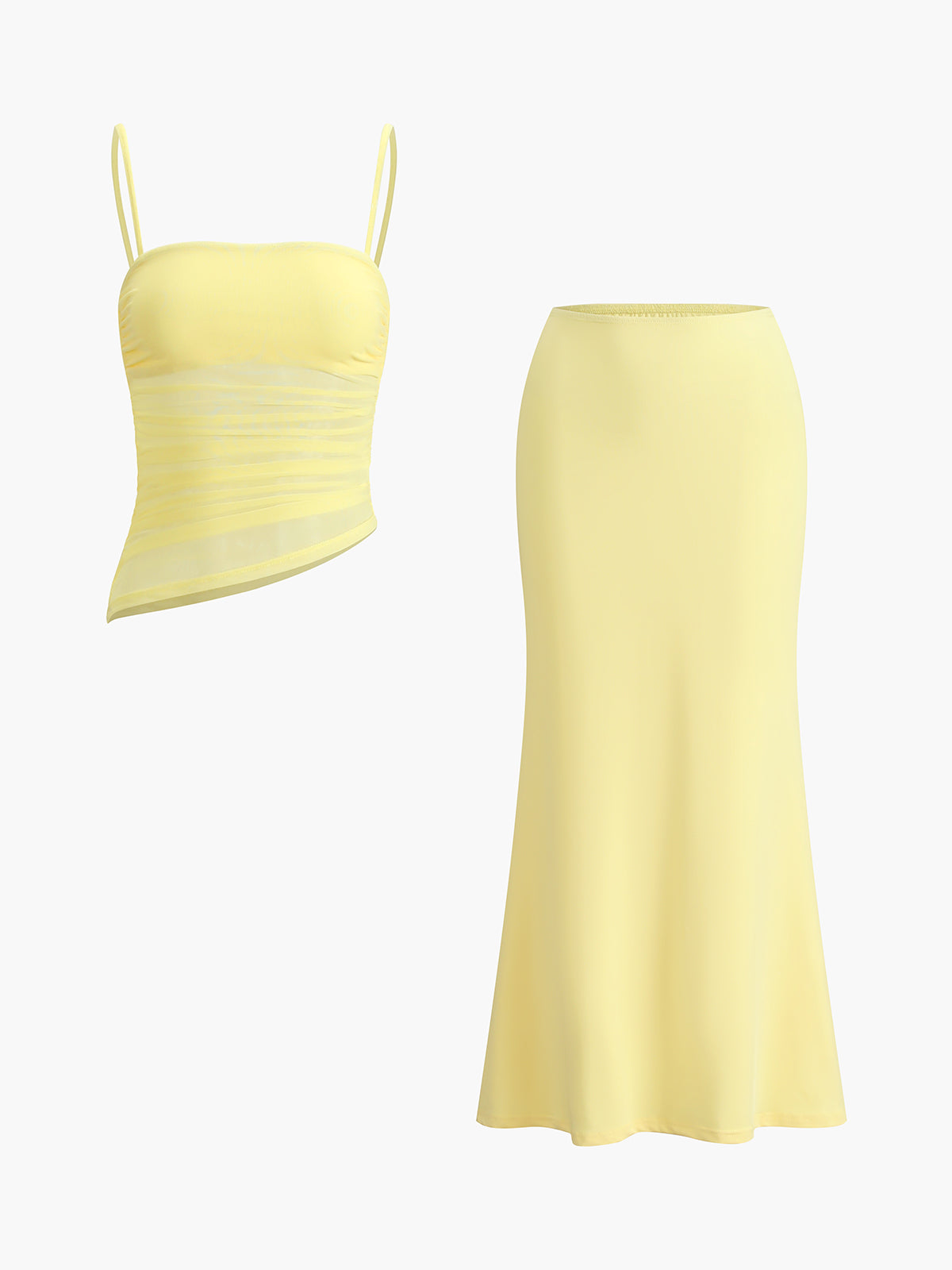 Sun-kissed Sheer Skirt Set-ROVOLE