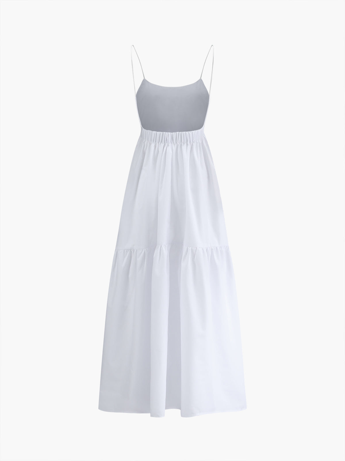 Solid Backless Long Dress-Massicos