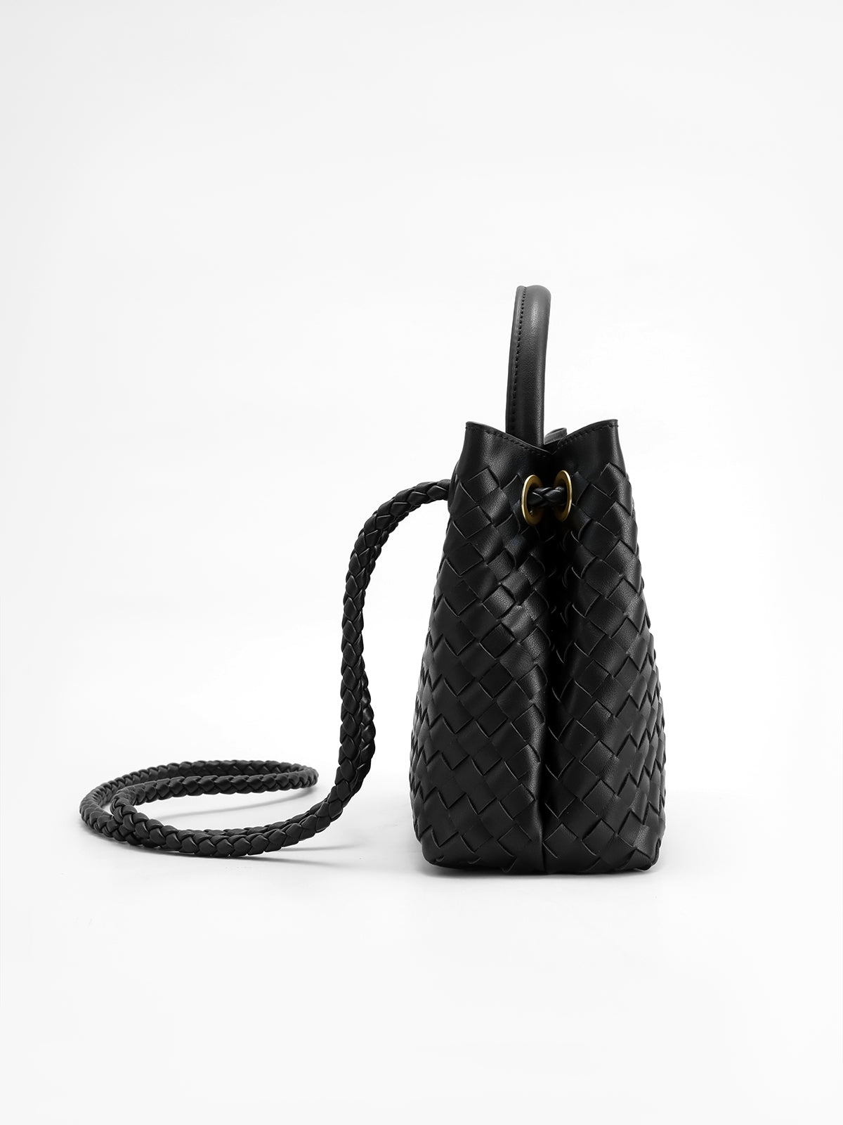 Metal Twist Detail Handle Bag-Massicos