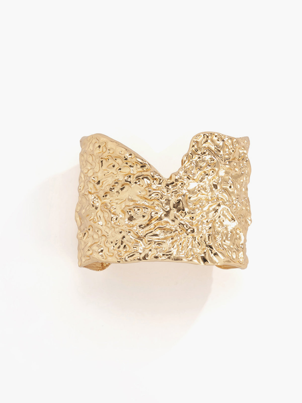 Irregular Gold Cuff Bracelet-Massicos