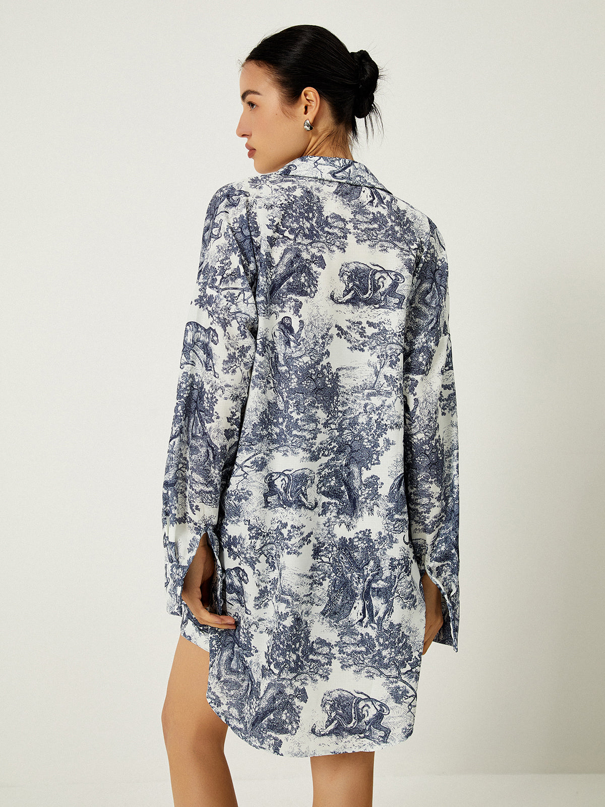 Floral Print Three Piece Shorts Set-Massicos