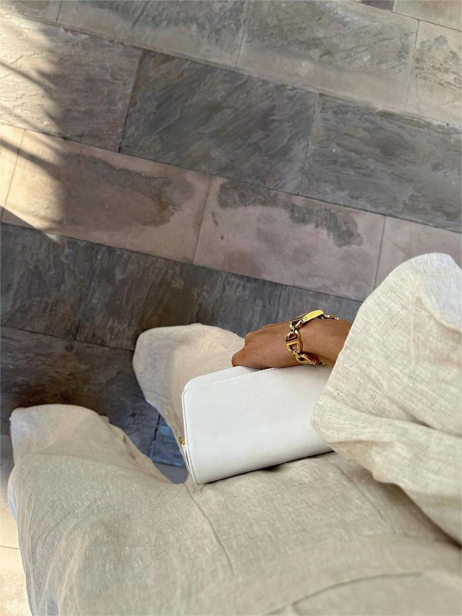 Linen Blends Puff Sleeve Jumpsuit-Massicos