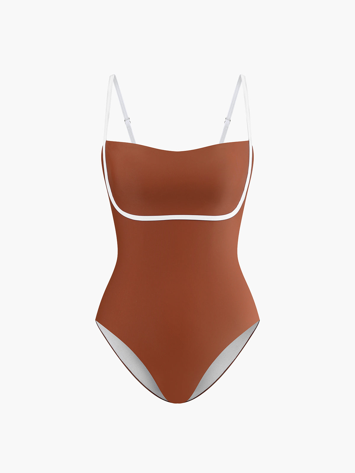 Contrast Removable Pads Cutout One Piece Swimsuit-Massicos