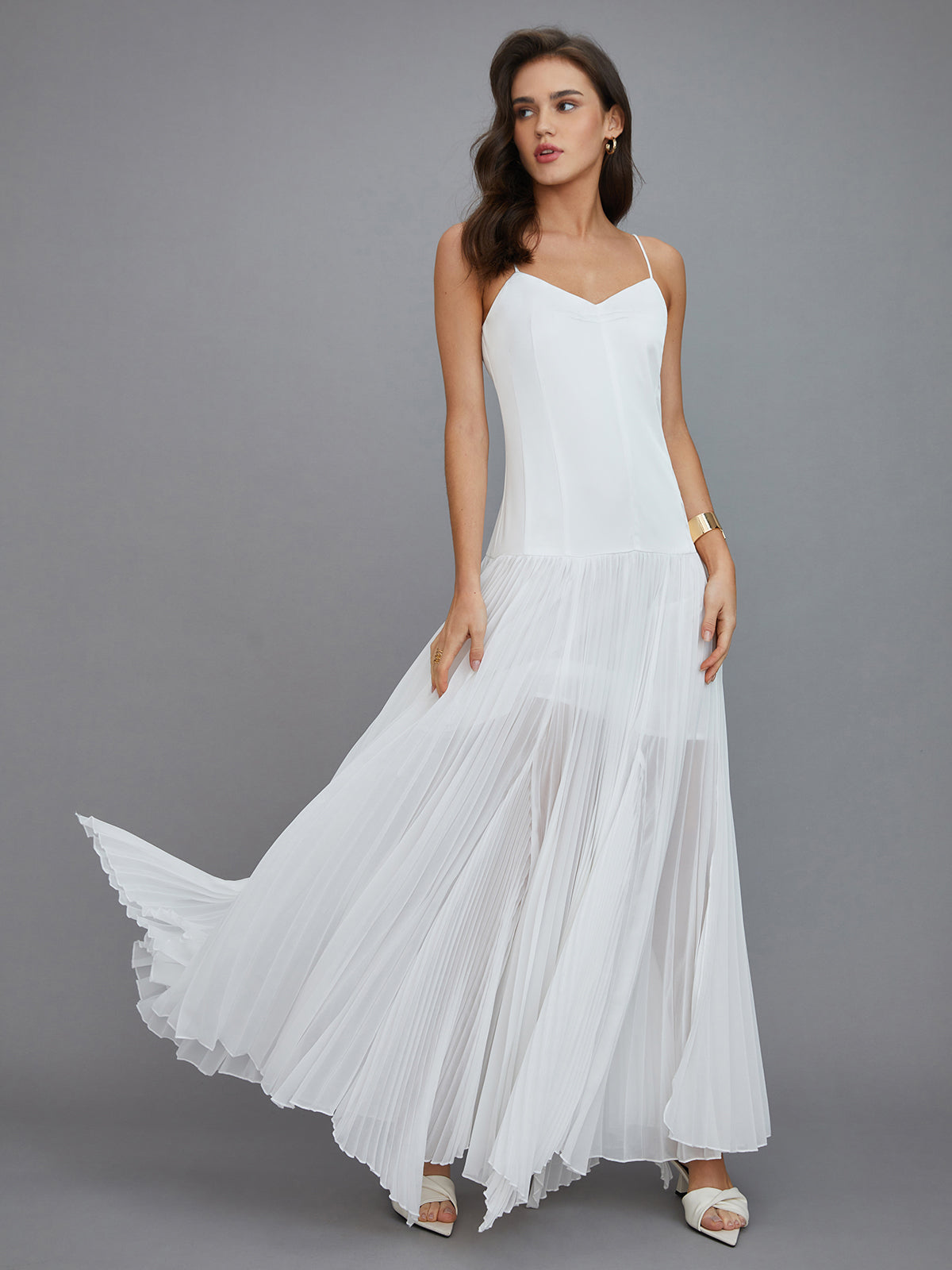 Semi-Sheer Vacation Long Dress-Massicos