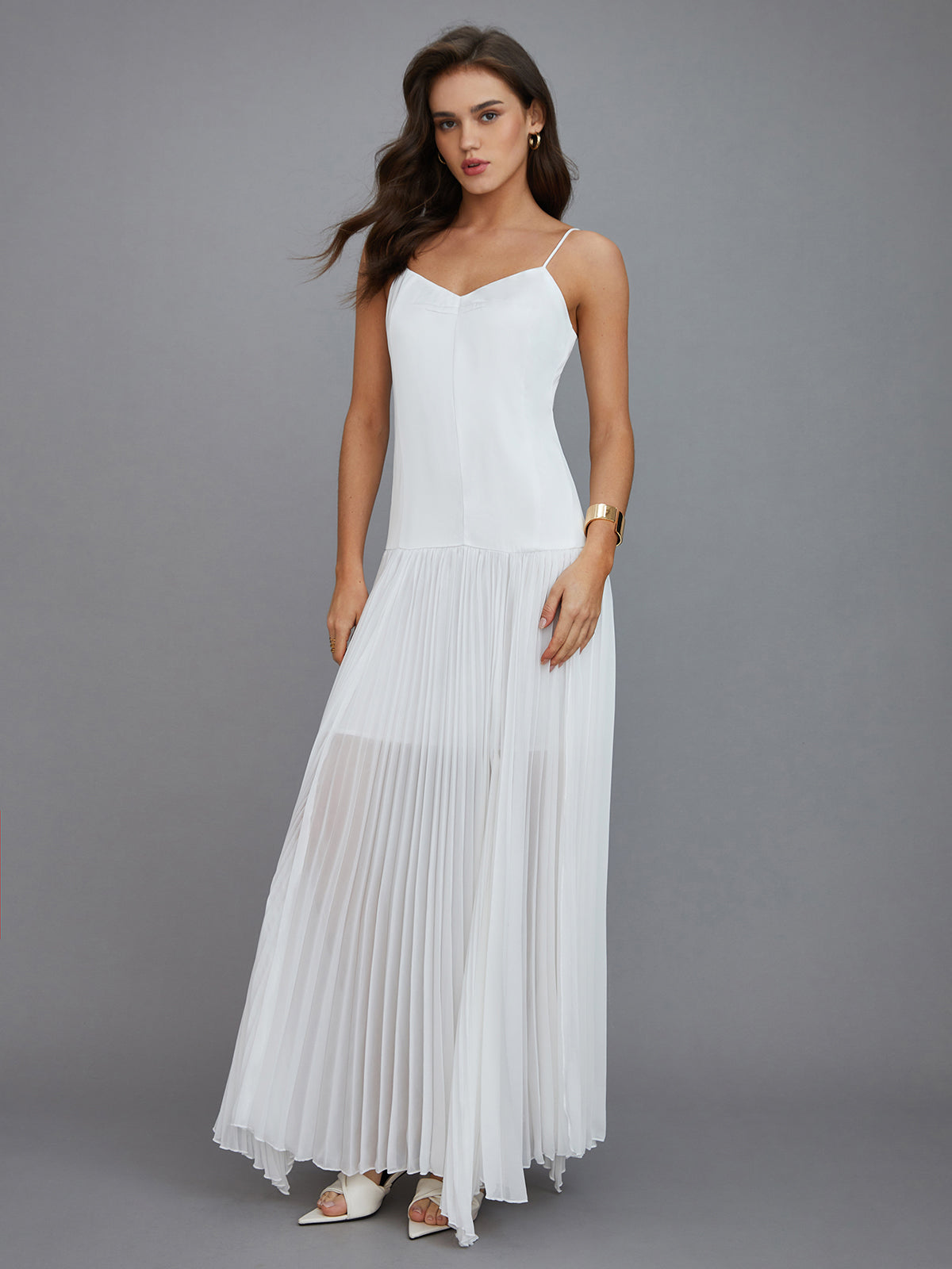 Semi-Sheer Vacation Long Dress-Massicos