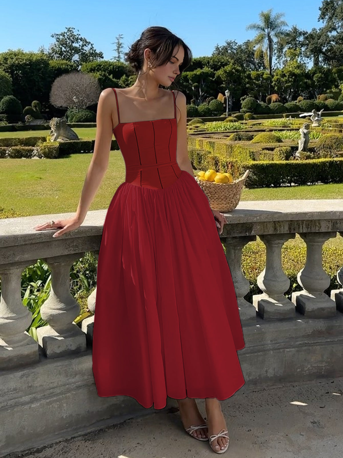 Serendipity Frenchy Flowy Long Dress-Massicos