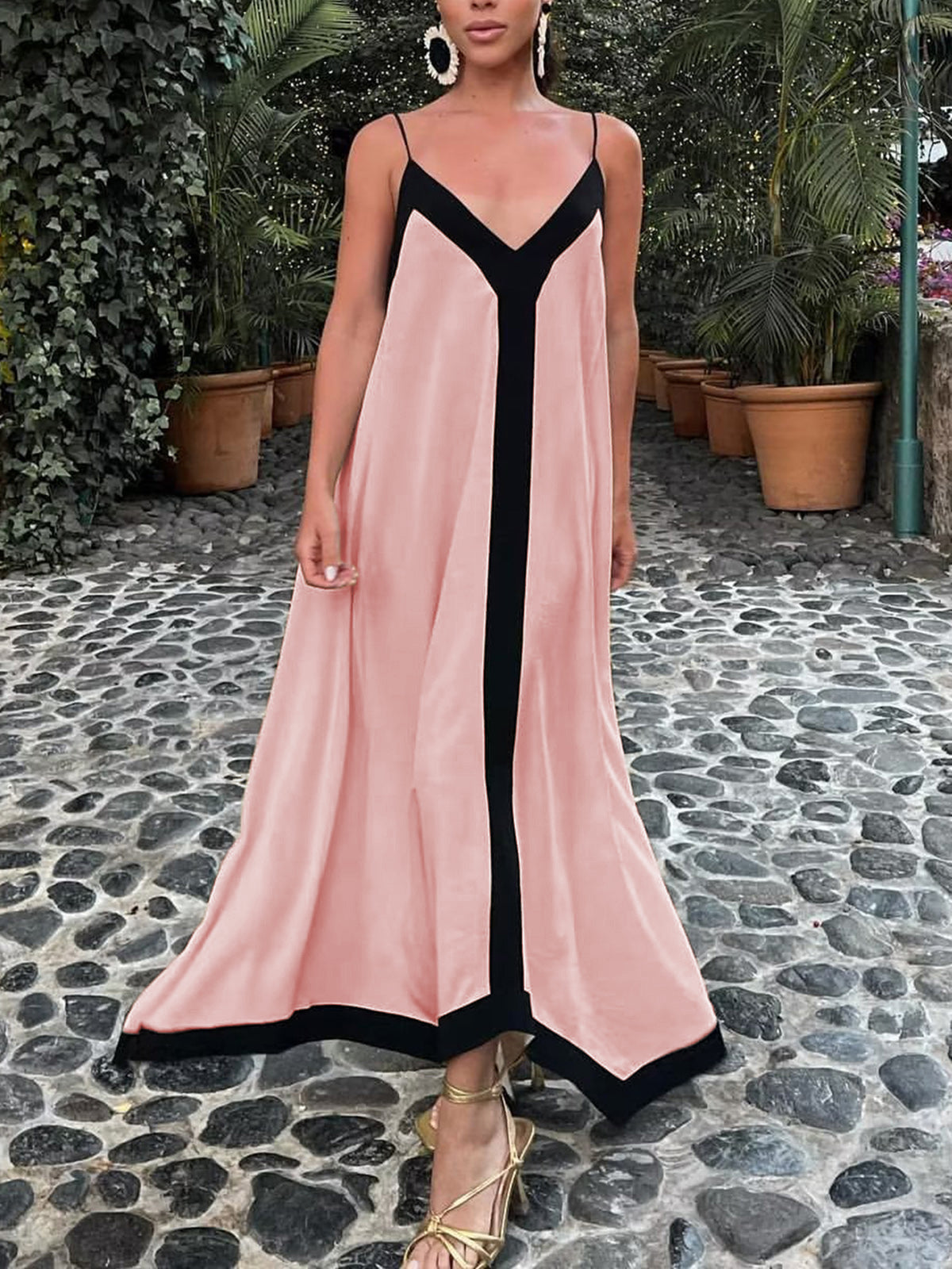 Sicily Old Money Aesthetics Slip Long Dress-Massicos