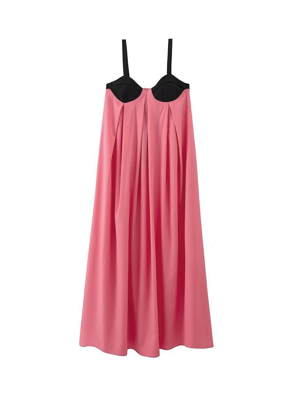 Bra-Splicing Halter Strap Long Dress-Massicos