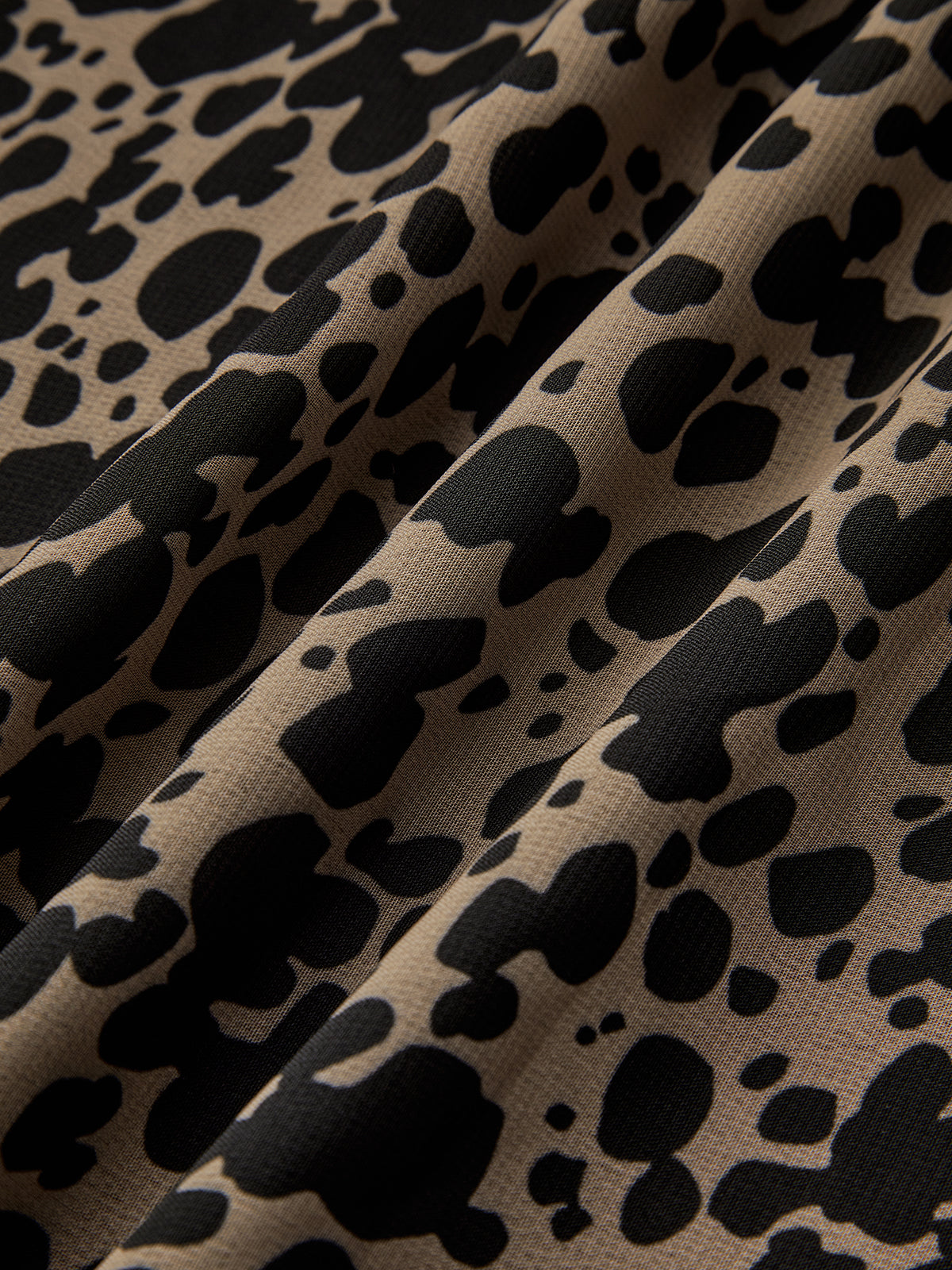 Asymmetric Collar Printed Short Dress-Massicos