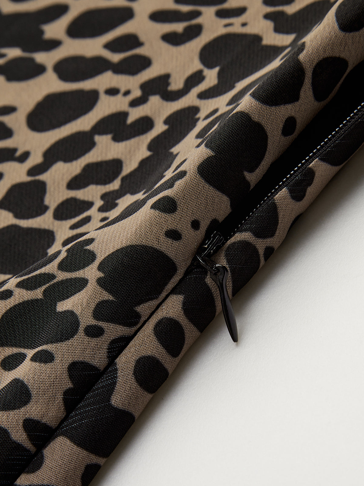 Asymmetric Collar Printed Short Dress-Massicos