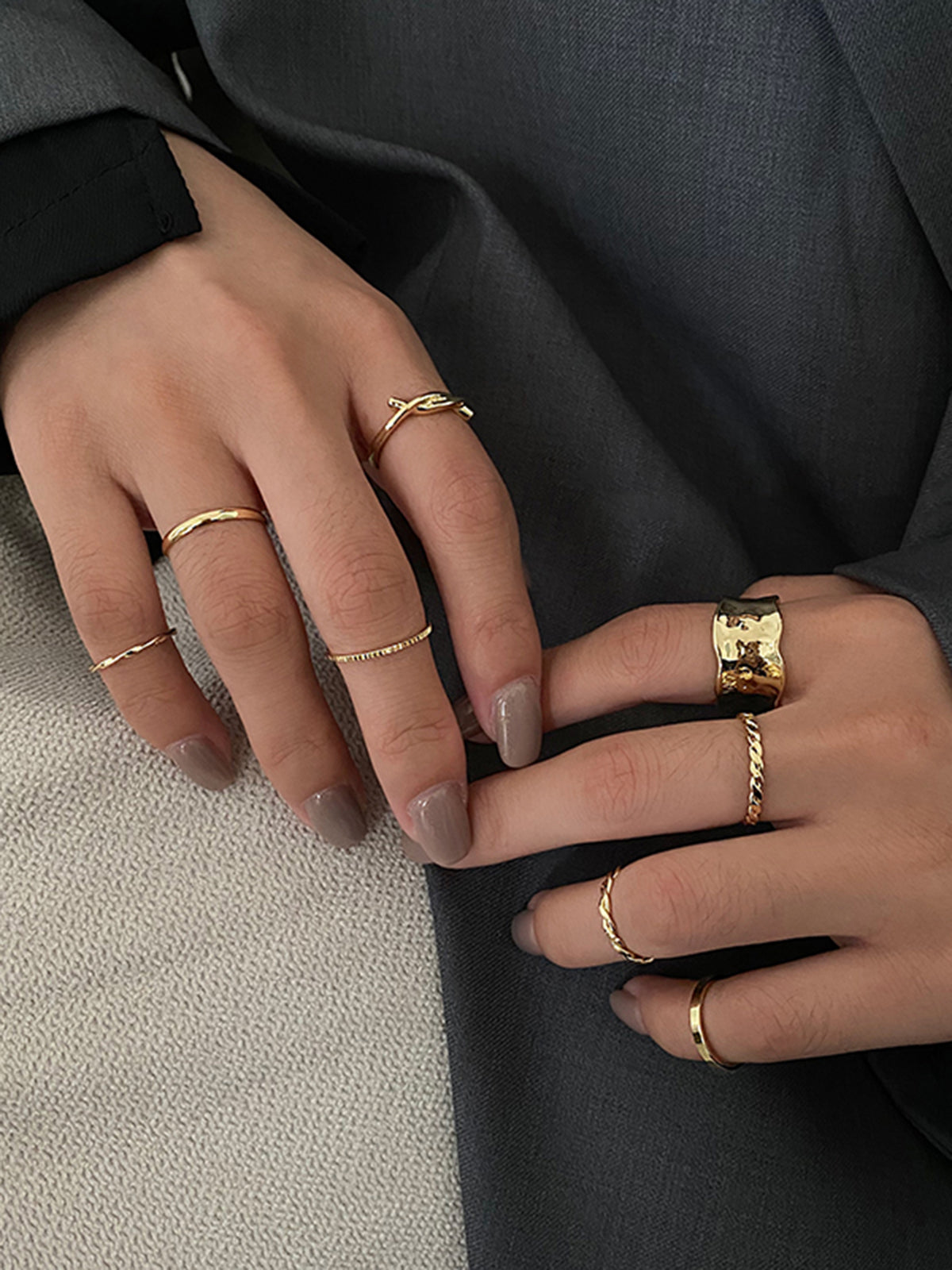 8pcs Simple Ring-Massicos